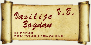 Vasilije Bogdan vizit kartica